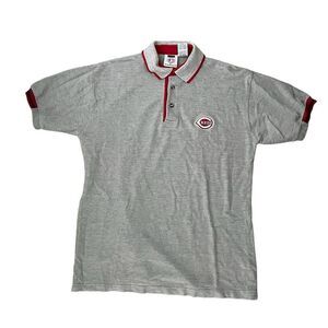 Iron Knights Athletics Cincinnati Reds Polo Grey Size Large